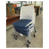 HAWORTH " VERY" FIXED SIDE CHAIRS - STACKERS