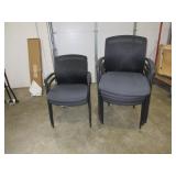 MESH BACK STACKING ARM CHAIRS