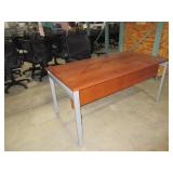 ADJUSTABLE OFFICE CHAIR  AND WORK TABLE WITH STEEL FRAME