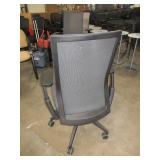 ALL STEEL ADJUSTABLE OFFICE CHAIR WITH LEATHER SEAT