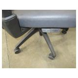 ALL STEEL ADJUSTABLE OFFICE CHAIR WITH LEATHER SEAT