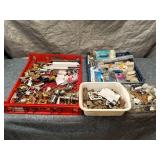 Assortment of Door Hardware and Locks Parts