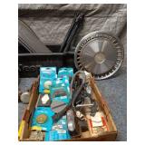 Collection of Automotive Accessories with Tool Box and Spare Parts