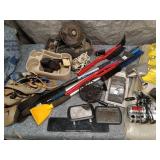 Assortment of Automotive Accessories including Floor Mats, Vacuum, and Tools