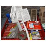 Assorted Home Improvement Supplies Including Vent Covers and Pipe Insulation