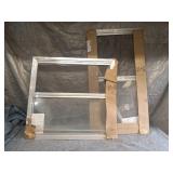 Set of 2 Aluminum Framed Windows with Mesh Screens