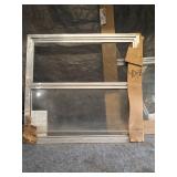 Set of 2 Aluminum Framed Windows with Mesh Screens