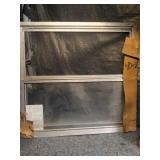 Set of 2 Aluminum Framed Windows with Mesh Screens