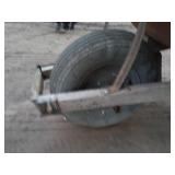Used Rusted Metal Wheelbarrow with Pneumatic Tire