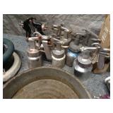 Collection of Vintage Spray Guns with Ryobi Buffer
