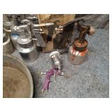 Collection of Vintage Spray Guns with Ryobi Buffer
