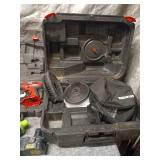 Collection of Power Tools and Chargers Including Bosch Drill and Black & Decker Cases