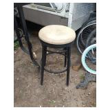 Outdoor Glass Top Patio Table with 2 Bar Stools