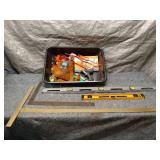 Collection of Hand Tools and Accessories with Tool Tray