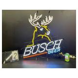 Busch Beer buck head neon