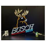 Busch Beer buck head neon