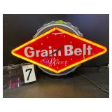 Grain Belt clock wit crackle tube