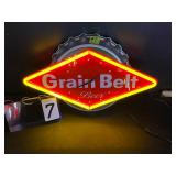 Grain Belt clock wit crackle tube