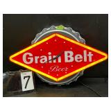Grain Belt clock wit crackle tube