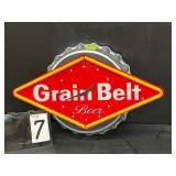 Grain Belt clock wit crackle tube