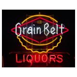Vintage Grain Belt bottle cap, Liquors, neon