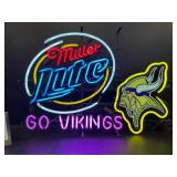 Miller Beer, "Go Vikings!" neon sign