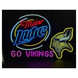Miller Beer, "Go Vikings!" neon sign