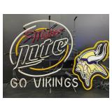 Miller Beer, "Go Vikings!" neon sign