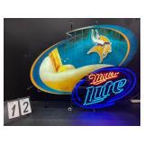 Miller Lite Vikings neon