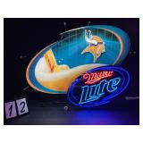 Miller Lite Vikings neon