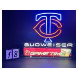 Bud, MN Twins, Game Time neon
