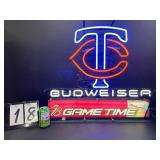 Bud, MN Twins, Game Time neon