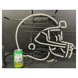 Purple and white neon football helmet