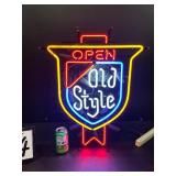 Old Style Beer, Open neon sign