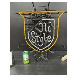 Old Style Beer, Open neon sign