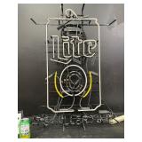 Miller Lite beer can, neon