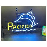 Pacifico with swordfish neon sign