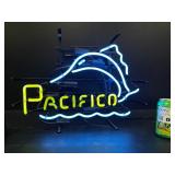 Pacifico with swordfish neon sign