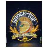 Shock Top Belgian White neon sign