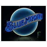 Blue Moon neon sign
