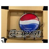 Pepsi double stroke neon sign with blue drop shadows