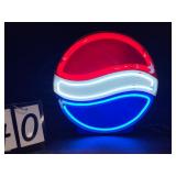 Pepsi logo, neon sign
