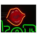 Pucker with lips, neon