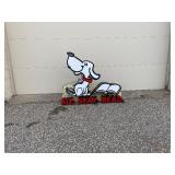 Dog at the Library neon lit sign