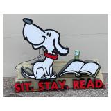 Dog at the Library neon lit sign