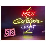 Mich Golden Light neon sign
