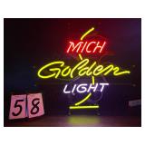 Mich Golden Light neon sign