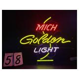 Mich Golden Light neon sign