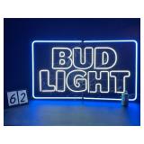 Bud Light logo, large. Neon sign