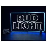 Bud Light logo, large. Neon sign